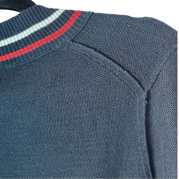 BOSS HUGO Boss Men’s V-neck Lightweight Navy Sweater Small  - Picture 6 of 15